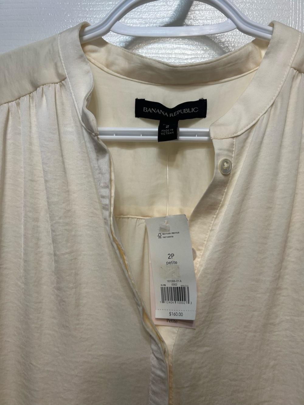 Banana Republic Cream Button-Front dress